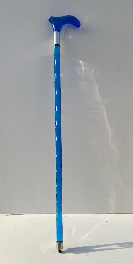 Blue Acrylic walking stick