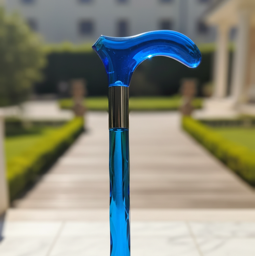 Blue Acrylic walking stick