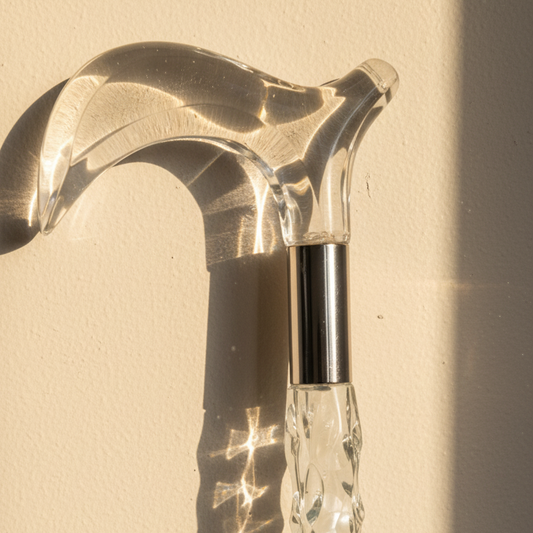 Crystal Acrylic Walking Stick – Support