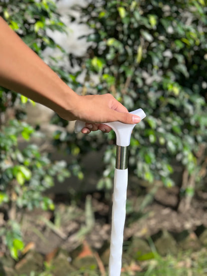 White Acrylic Walking Stick – Support