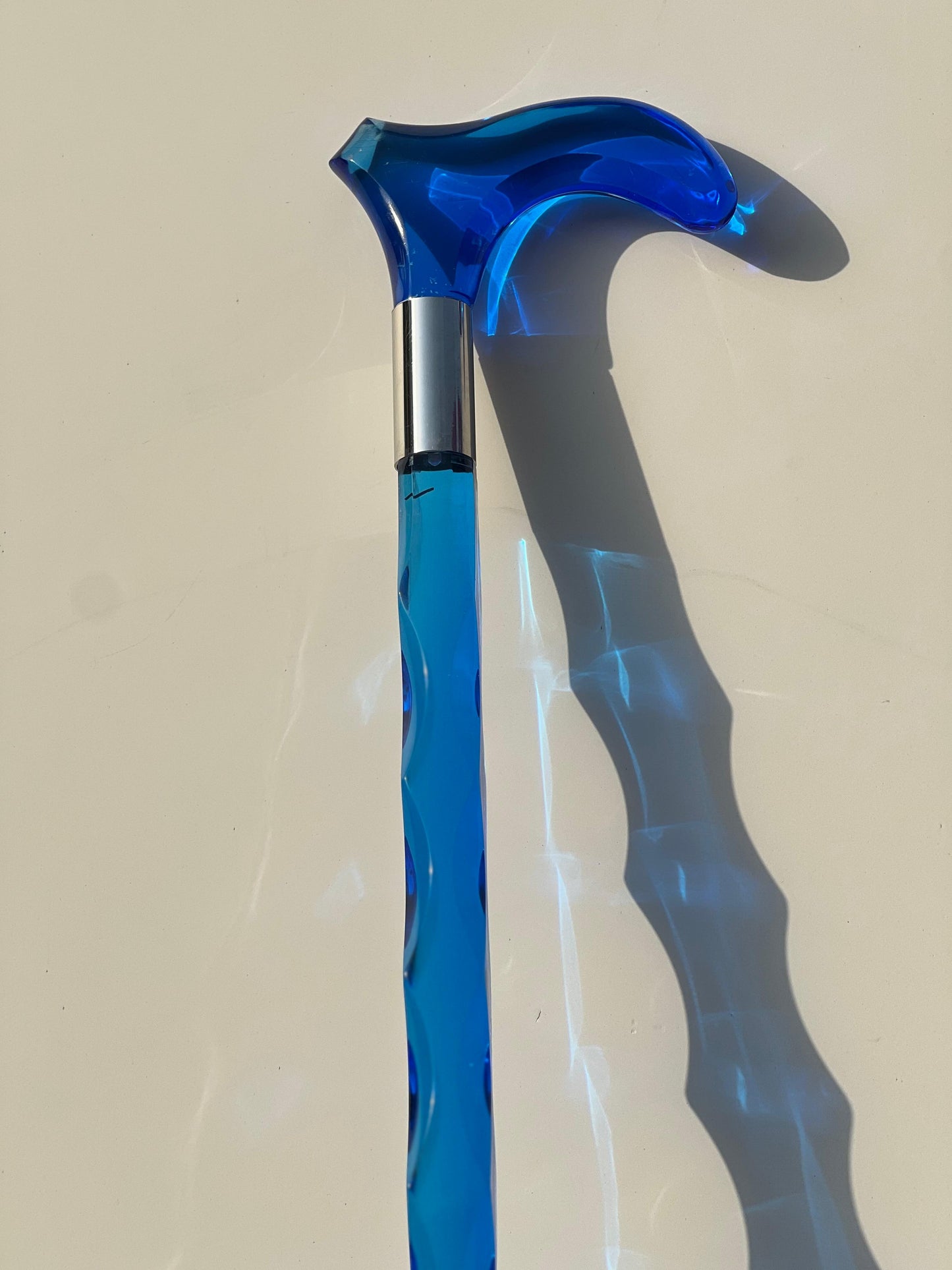 Blue Acrylic walking stick