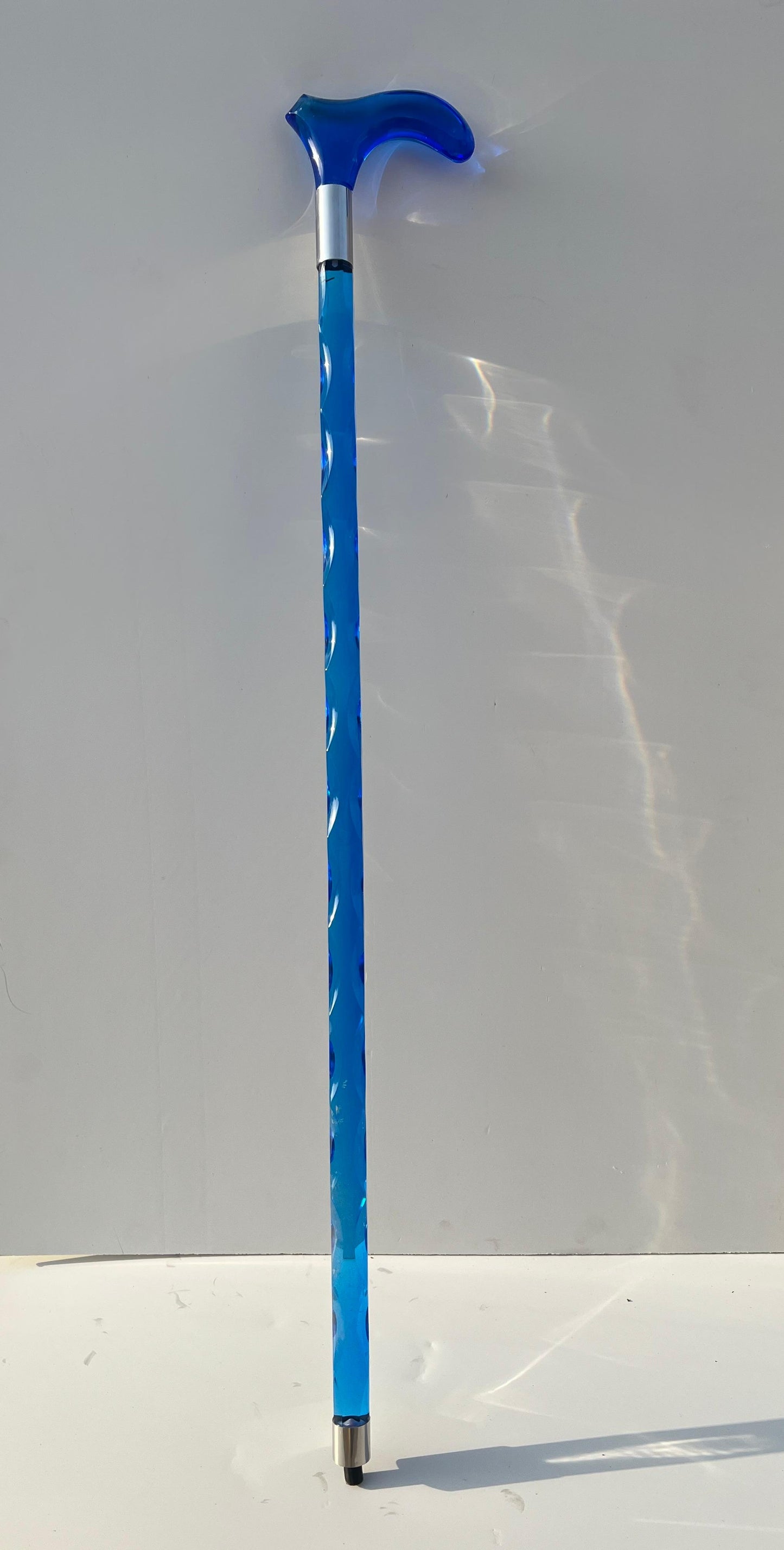 Blue Acrylic walking stick