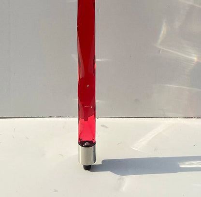 Red Acrylic Walking Stick – Support