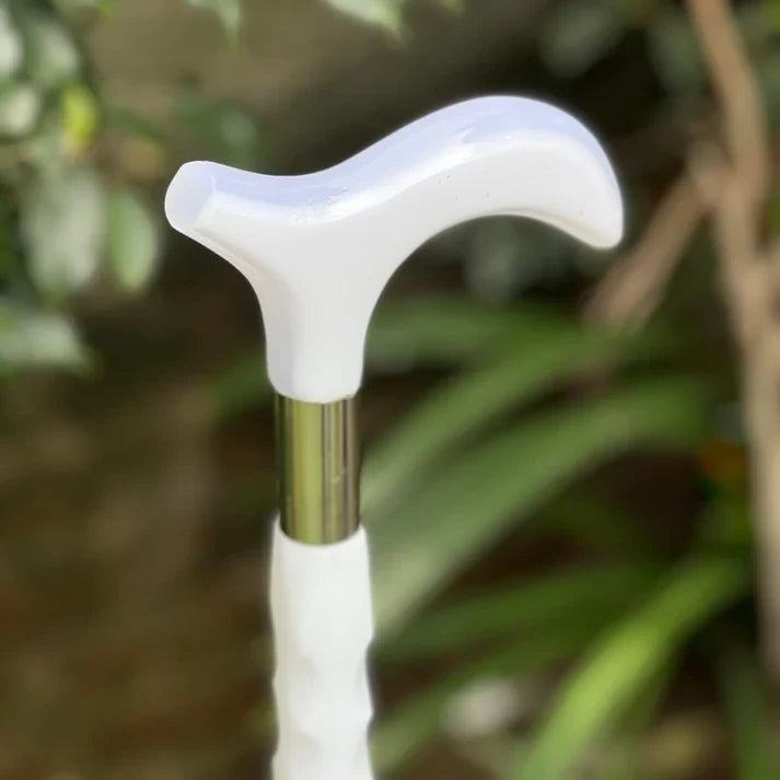 White Acrylic Walking Stick – Support
